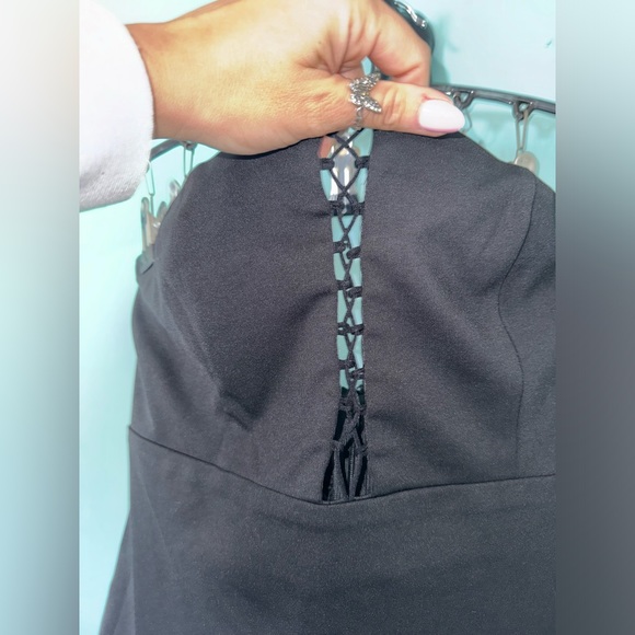 Black Strapless Cocktail Dress : Size L - Picture 3 of 5